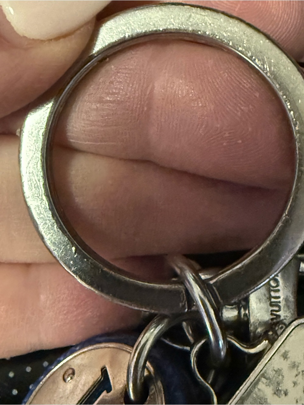 EUC Louis Vuitton Blue and Silver Key Holder Keyring - Picture 14 of 14